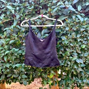NWOT black silky top